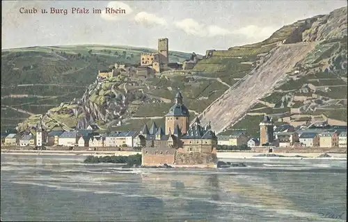 Caub Burg Pfalz Rhein Kat. Kaub