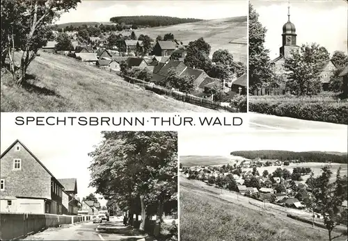 Spechtsbrunn Kirche Panorama Kat. Oberland Rennsteig