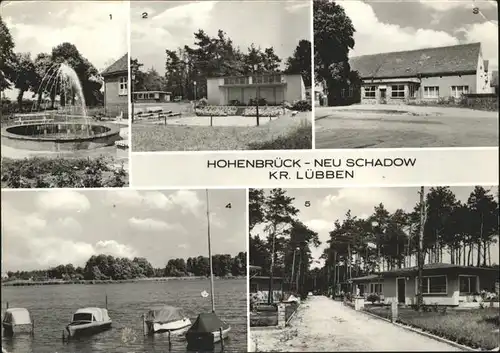 Hohenbrueck-Neu Schadow Springbrunnen Gasthaus Treue Neuendorfer See Kat. Maerkische Heide