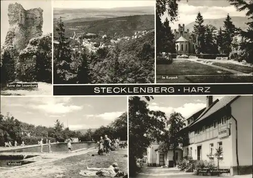 Stecklenberg Kurpark Ruine Lauenburg Waldbad Waldfrieden Kat. Stecklenberg