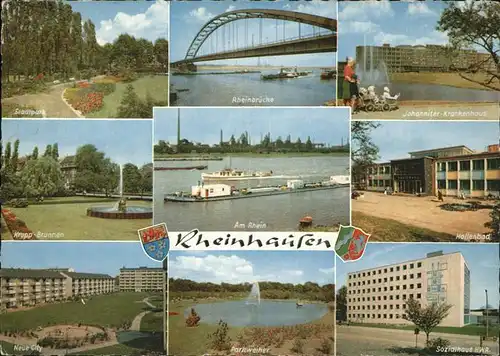 Rheinhausen Hochemmerich Parkweiher Krupp-Brunnen Neue City Kat. Duisburg