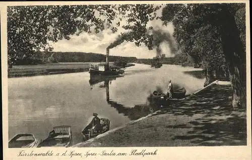 Fuerstenwalde Spree Dampfer Boot Kat. Fuerstenwalde