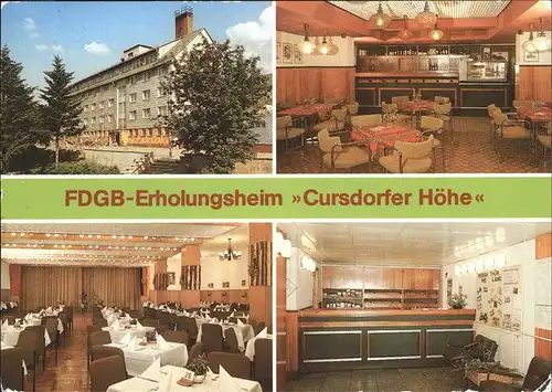 Cursdorf FDGB Erholungsheim Cursdofer Hoehe Kat. Cursdorf