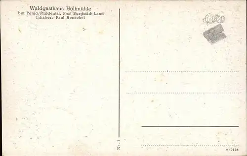 Chursdorf Penig Waldgasthof Hoellmuehle Muldental Paul Henschel Kat. Penig