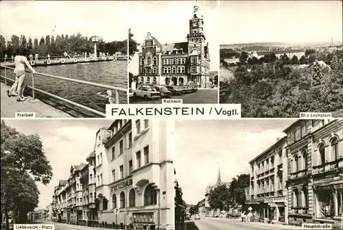 wz38197 Falkenstein Vogtland Freibad Autos Liebknecht Platz Kategorie. Falkenstein Vogtland Alte Ansichtskarten