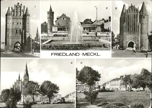 wz38295 Friedland Mecklenburg Neubrandenburger Tor Anklamer Tor Kategorie. Friedland Alte Ansichtskarten