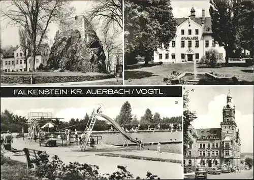 wz38308 Falkenstein Vogtland Schlossfelsen Heimatmuseum Altes Schloss Schwimmbad Kategorie. Falkenstein Vogtland Alte Ansichtskarten