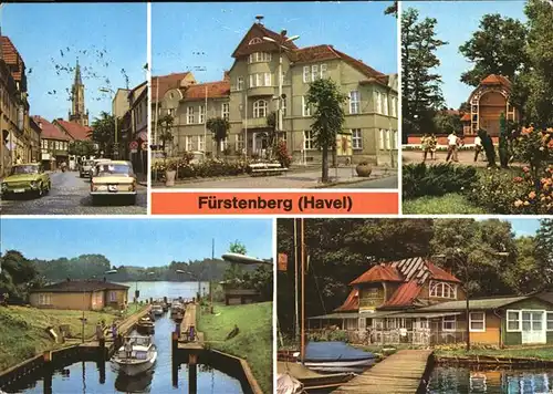 Fuerstenberg Havel Havelschleuse Anglerheim Boote Autos Kat. Fuerstenberg