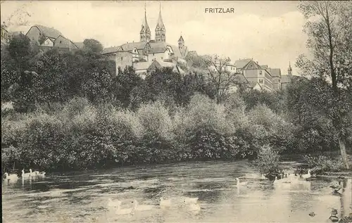 Fritzlar Schwaene Fluss Kat. Fritzlar