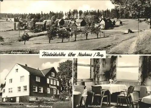 Friedrichshoehe Neuhaus Rennweg Gasthaus Rennsteig Gasstube  Kat. Neuhaus Rennweg