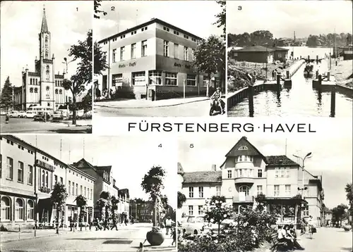 wz38692 Fuerstenberg Havel Ratscafe Schleuse Hotel Mecklenburger Hof Kategorie. Fuerstenberg Alte Ansichtskarten