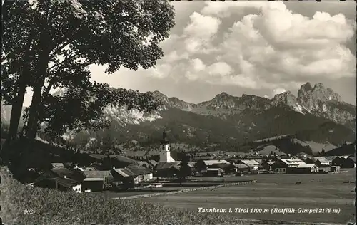 Tannheim Tirol Gesamtansicht Rotflueh-Gimpel Kat. Tannheim