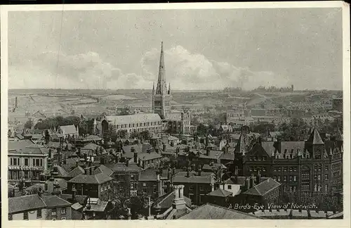 Norwich Birds Eye Flugaufnahme Kat. Norwich