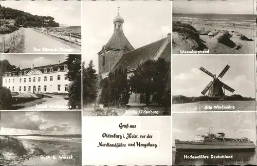 Oldenburg Holstein Windmuehle Hochseefaehre Deutschland Schloss Weissenhaus Kirche Oldenburg Kat. Oldenburg in Holstein