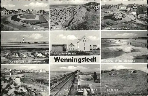 Wenningstedt Sylt Strand Duenen Schuelerheim Denhoog Campingplatz Leuchtturm Kat. Wenningstedt-Braderup (Sylt)