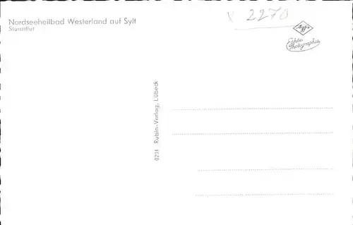 Westerland Sylt Sturmflut Kat. Westerland