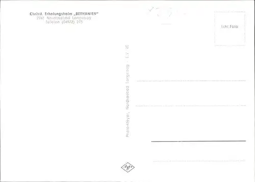 Langeoog christliches Erholungsheim Bethanien Kat. Langeoog
