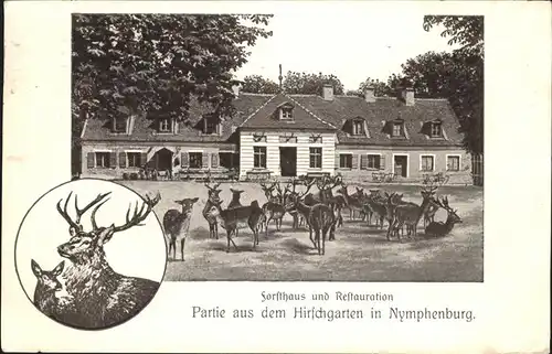 Nymphenburg Forsthaus Restaurant Hirschgarten Kat. Muenchen