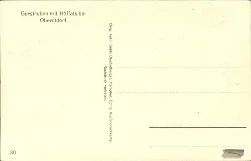 Gerstruben Hoeffats bei Oberstdorf Kat. Oberstdorf