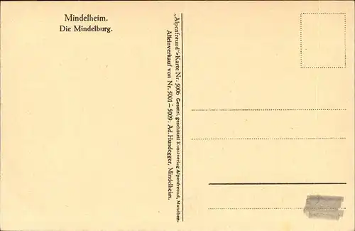 Mindelheim Mindelburg Kat. Mindelheim