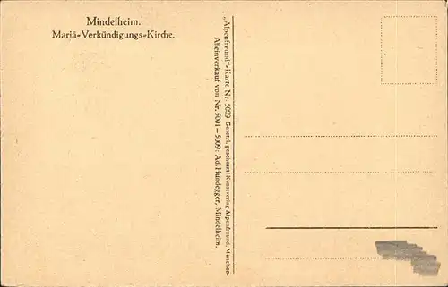 Mindelheim Mariae Berkuendigungskirche Innenansicht Kat. Mindelheim