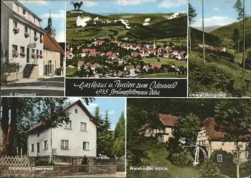Struempfelbrunn Pesion Gashaus Zum Odenwald Weisbacher Muehle Oberer Hoellgrund Kat. Waldbrunn