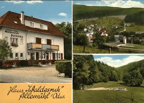 Allemuehl Gasthaus Pension Waldesruh Familie Winkler-Keller Kat. Schoenbrunn