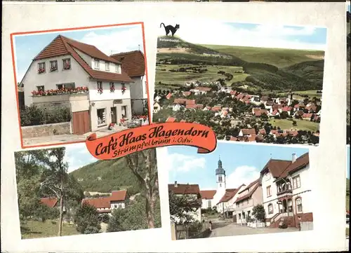 wz47285 Struempfelbrunn Cafe Haas Hagendorn Kategorie. Waldbrunn Alte Ansichtskarten