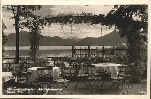 Stock Rosenheim Oberbayern Garten Hotel Westernacher Kat. Breitbrunn a.Chiemsee