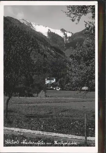 Niedernfels Schloss Niedernfels Hochplatte Kat. Marquartstein