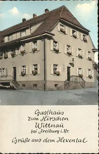 Wittnau Breisgau Gasthaus zum Hirschen Hexental Kat. Wittnau