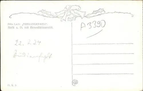 wz51409 Melk Donau Nibelungenweg Benediktinerstift  Kategorie. Melk Alte Ansichtskarten