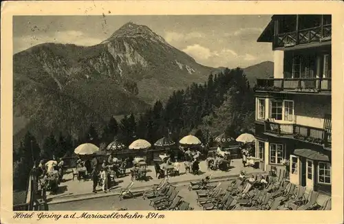 Mariazellerbahn  Hotel Goesing Terasse Kat. St. Poelten