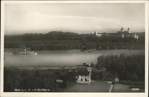 wz51706 Melk Donau Rollfaehre Kategorie. Melk Alte Ansichtskarten