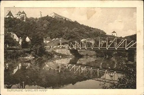 Gars Kamp Burgruine Bruecke Kat. Gars am Kamp