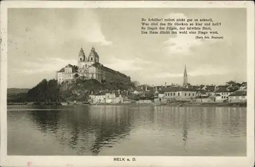 wz51728 Melk Donau Donau Spruch Kategorie. Melk Alte Ansichtskarten