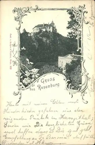 Rosenburg Mold Schloss Kat. Rosenburg Mold