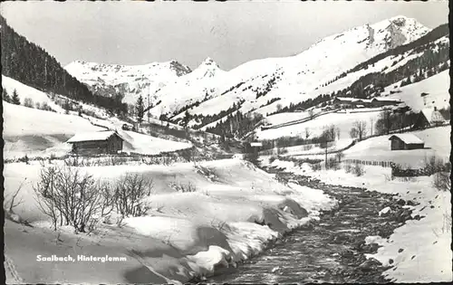 Saalbach Hinterglemm Bach Winter Kat. Saalbach Hinterglemm