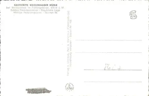 Weissenhaid Muehle Kat. Weissenstadt