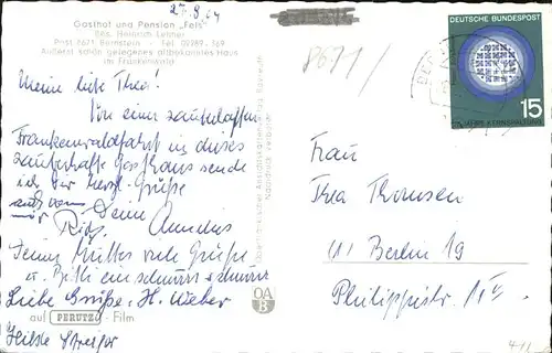 Bernstein Wald Gasthof-Pension Fels / Schwarzenbach a.Wald /Hof LKR