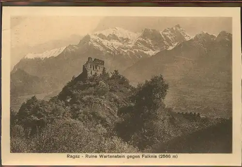 Bad Ragaz Ruine Wartenstein gegen Falknis Kat. Bad Ragaz