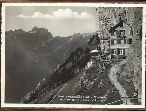 Appenzell IR Berggasthaus Aescher Wildkirchli Kat. Appenzell