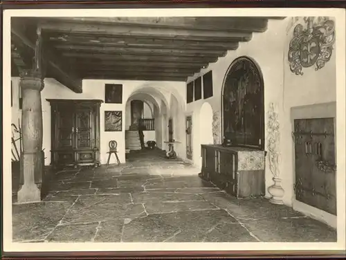 Werdenberg Schloss Halle mit Altar Kat. Werdenberg