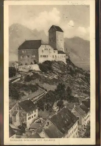 Sargans Schloss mit Falkins Kat. Sargans