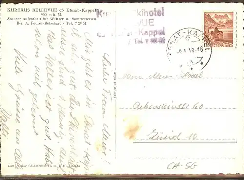 Ebnat Kappel Tanzboden Kurhaus Bellevue Kat. Ebnat Kappel