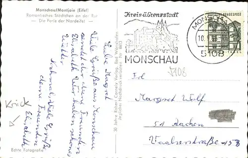Monschau Teilansichten Monschau Schloss Fachwerkhaus Kat. Monschau