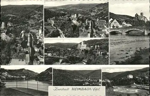Heimbach Eifel Luftaufnahme Burg Kirche Bruecke Kat. Heimbach