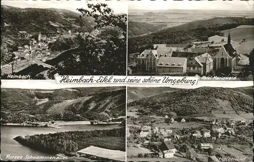 Heimbach Eifel Rursee Schwammenauel Hasenfeld Abtei Mariawald Kat. Heimbach