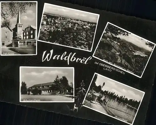 Waldbroel Ev. Kirche Siegtal Schullandheim Strandbad Kat. Waldbroel