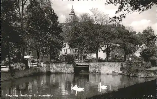 Siegburg Schwanenteich Kirche Kat. Siegburg